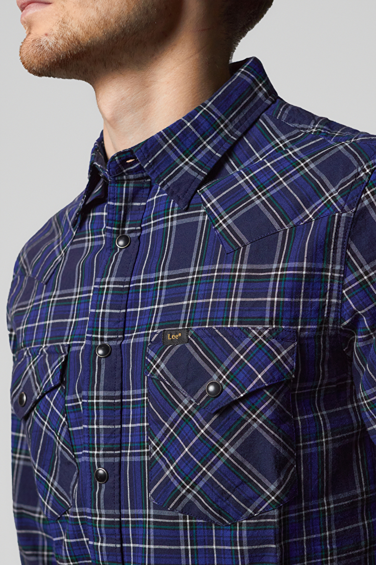Сорочка LEE Western Shirt Slim Fit (L643ZASJ) Темно-синій