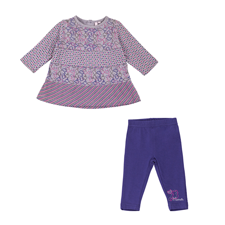 Комплект: Сукня та легінси Losan Mc baby girls (028-8008AD/582) Бузковий