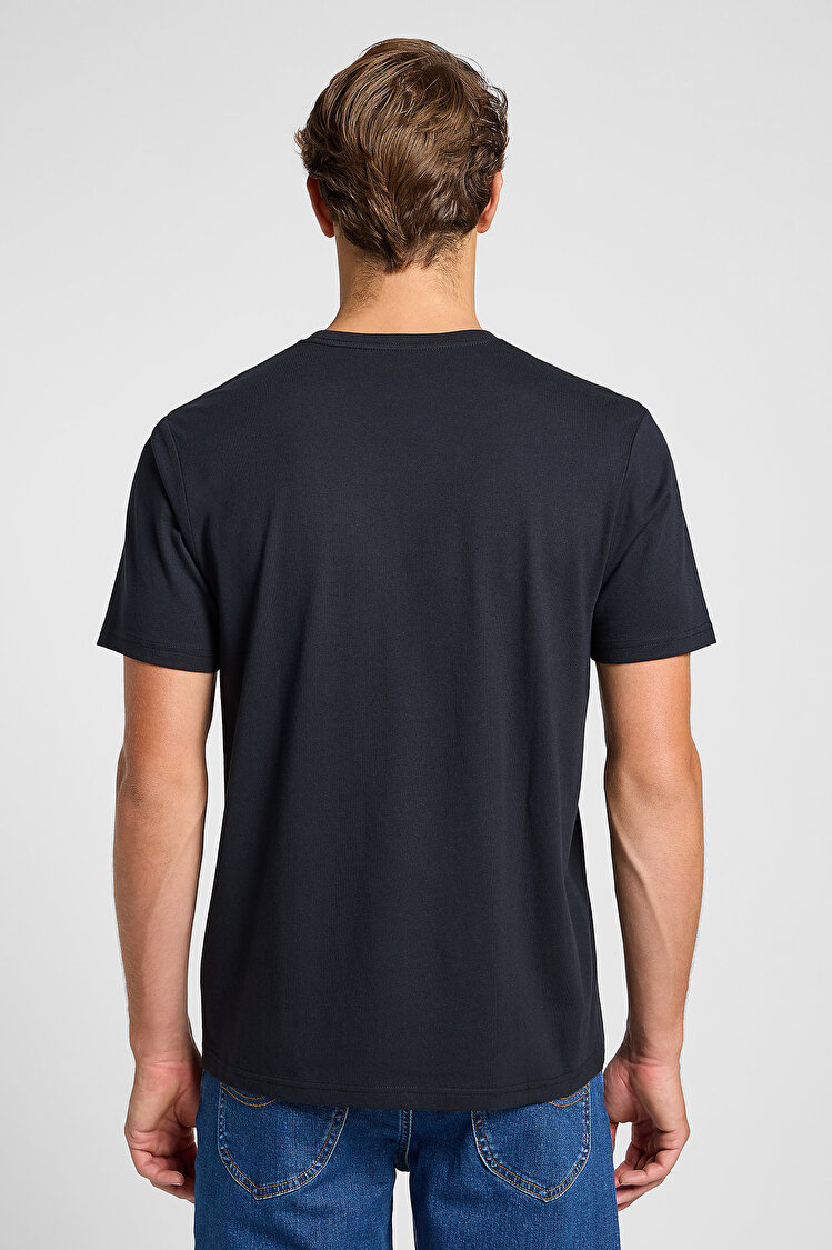 Футболка LEE Subtle Logo Tee Unionall Black (112365455) Синий