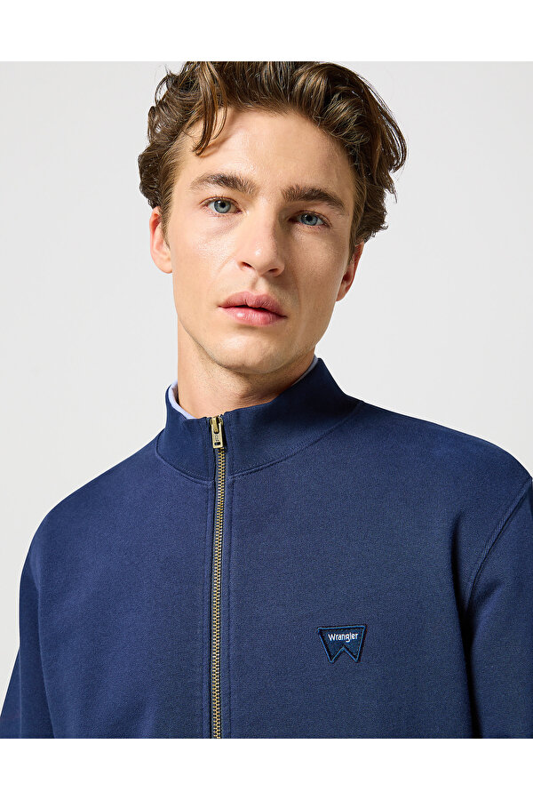 Кофта Wrangler Funnel Neck Zip Regular Fit (112350547) Синий