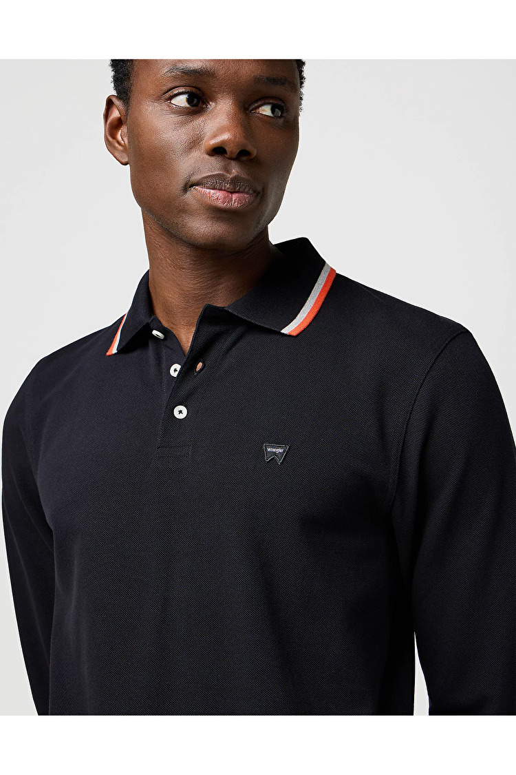 Поло Wrangler LS POLO SHIRT Regular Fit (112371505) Черный