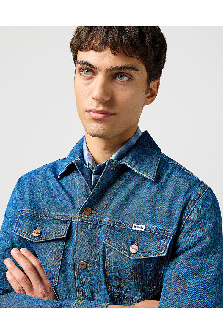 Куртка джинсовая Wrangler Classic Jacket Regular Fit (112362737) Синий