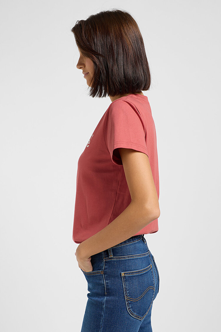 Футболка LEE Small Logo Tee Cinamon (112363475) Розовый