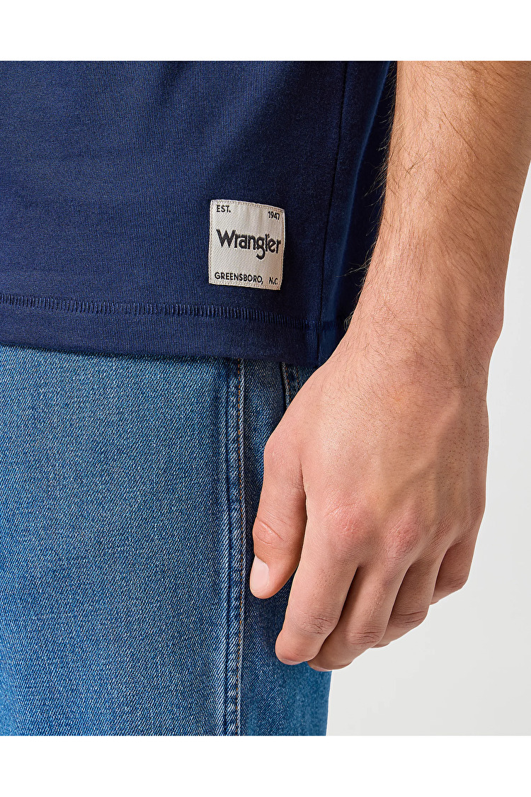 Футболка Wrangler SS SOLID TEE Relaxed Fit (112357358) Синій