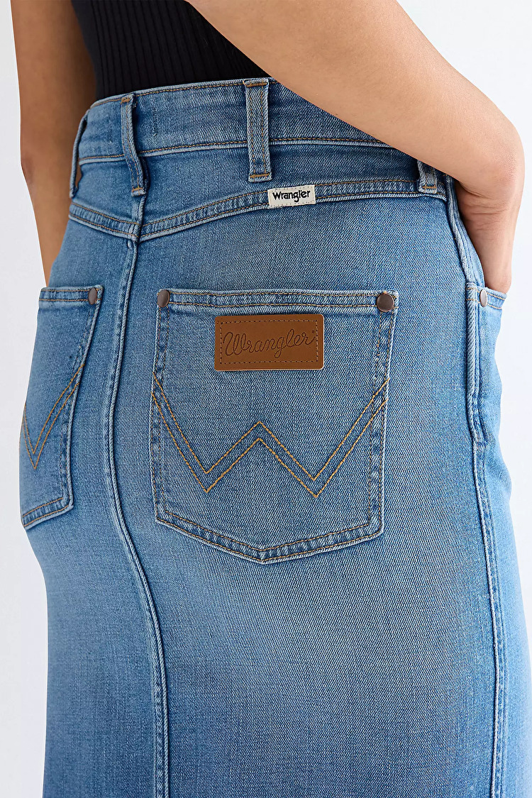 Спідниця Wrangler Pencil Skirt Slim Fit (112378225) Блакитний