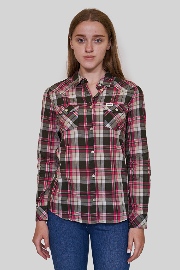 Сорочка Wrangler Check Shirt Regular Fit (W5240LUWY) Зелений, рожевий