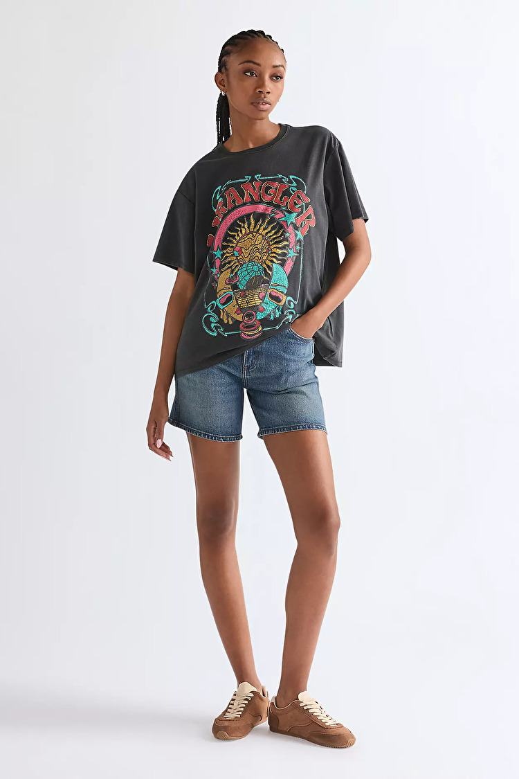 Шорты Wrangler COWBOY SHORT 5 INCH Relaxed Fit (112378216) Голубой