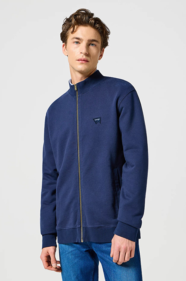 Кофта Wrangler Funnel Neck Zip Regular Fit (112350547) Синий