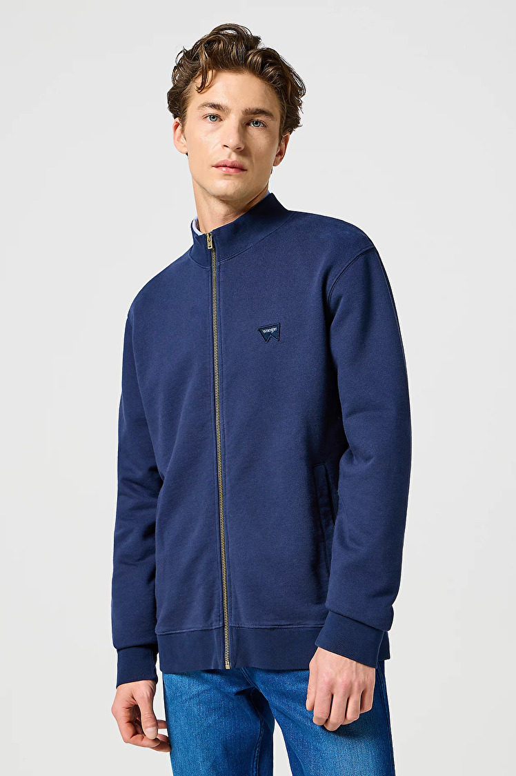 Кофта Wrangler Funnel Neck Zip Regular Fit (112350547) Синий Голубой