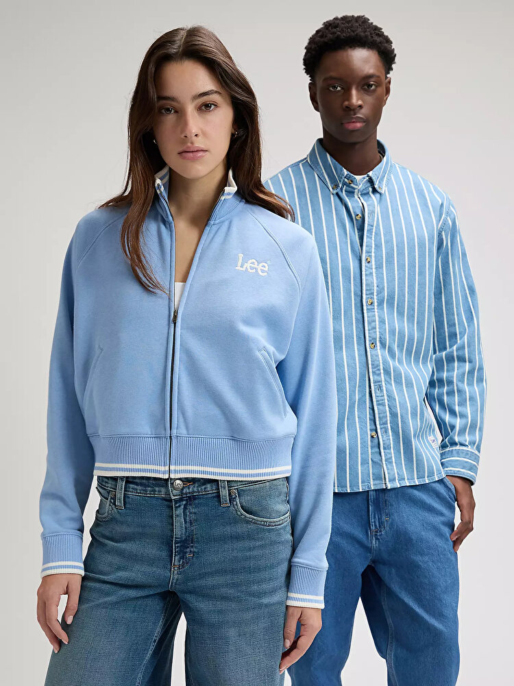 Свитшот на молнии LEE ZIP UP Relaxed Fit (112376984) Голубой