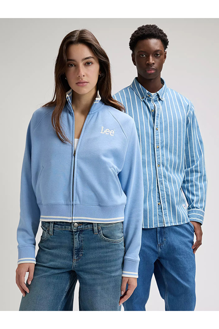 Світшот на блискавці LEE ZIP UP Relaxed Fit (112376984) Блакитний