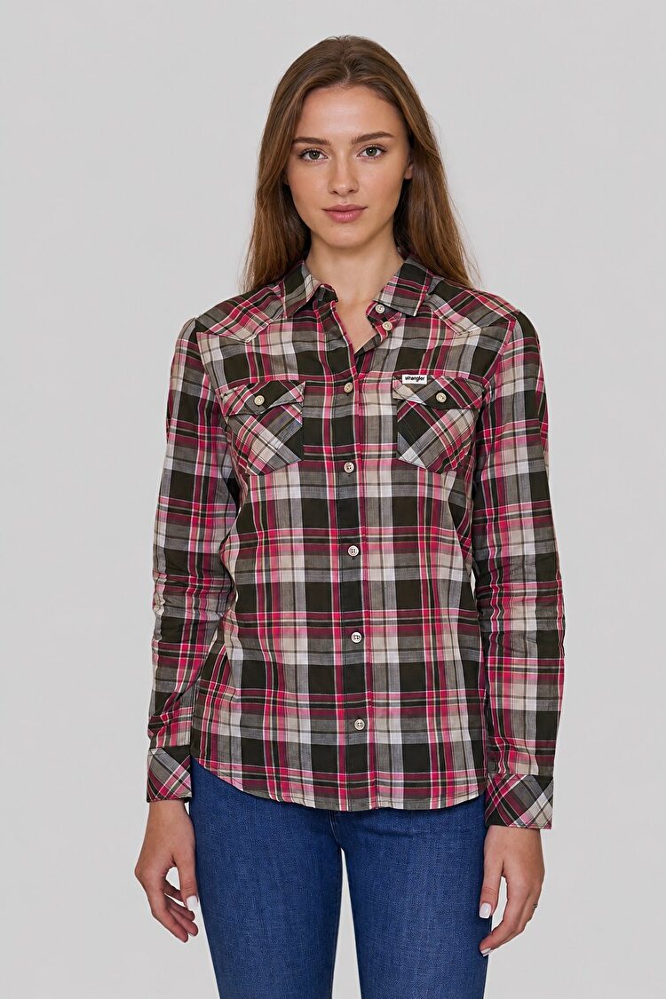 Сорочка Wrangler Check Shirt Regular Fit (W5240LUWY) Зелений, рожевий