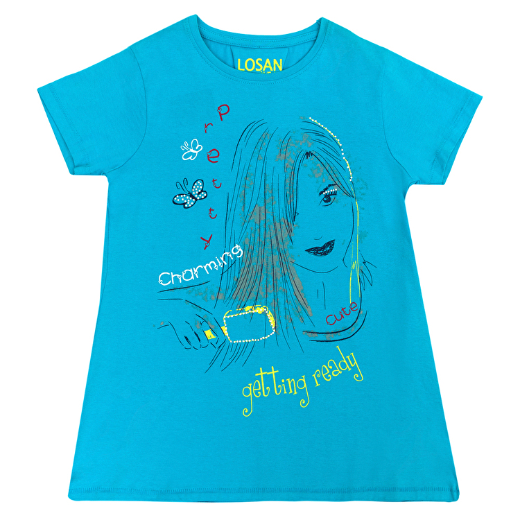 Футболка Losan Junior girls (314-1206AB/612) Бірюзовий