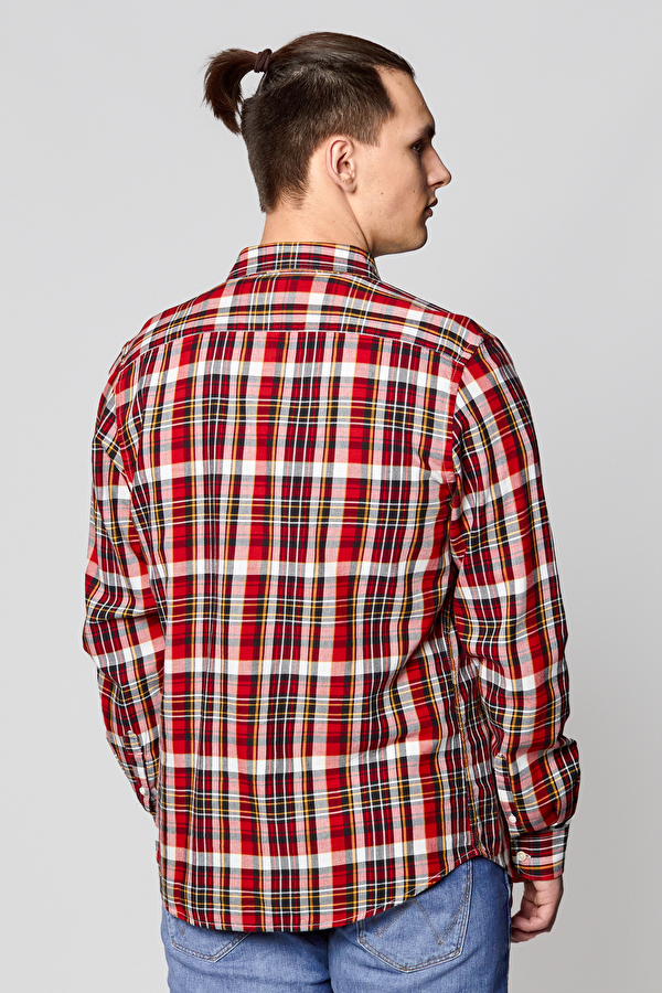 Сорочка Wrangler 1 Pocket Button Down Shirt Slim Fit (W5883NWWN) Червоний, чорний