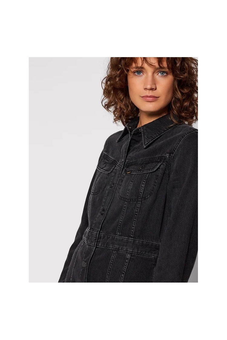 Платье джинсовое LEE Longsleeve Dress Slim Fit (L50LNECY) Черный