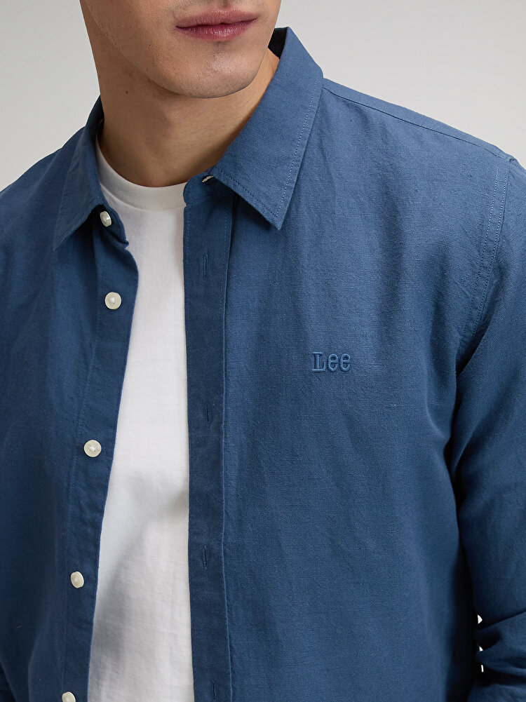 Сорочка LEE LEE SHIRT Regular Fit (112376544) Синій