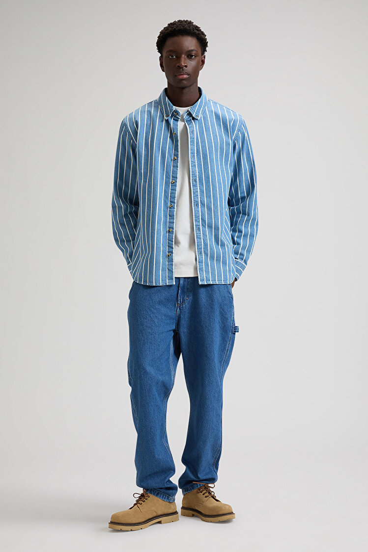 Рубашка LEE WORKWEAR BUTTON DOWN Relaxed Fit (112376596) Голубой