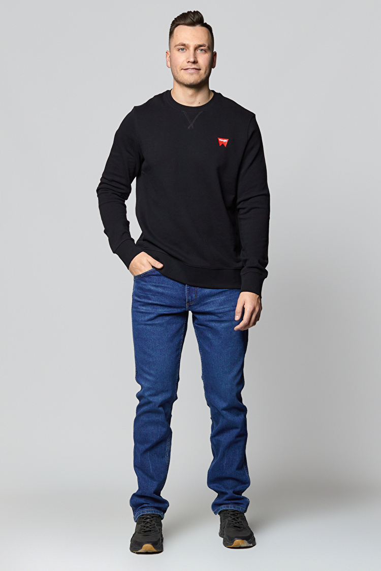 Світшот Wrangler Sign Off Sweatshirt Regular Fit (W6589HA01) Чорний