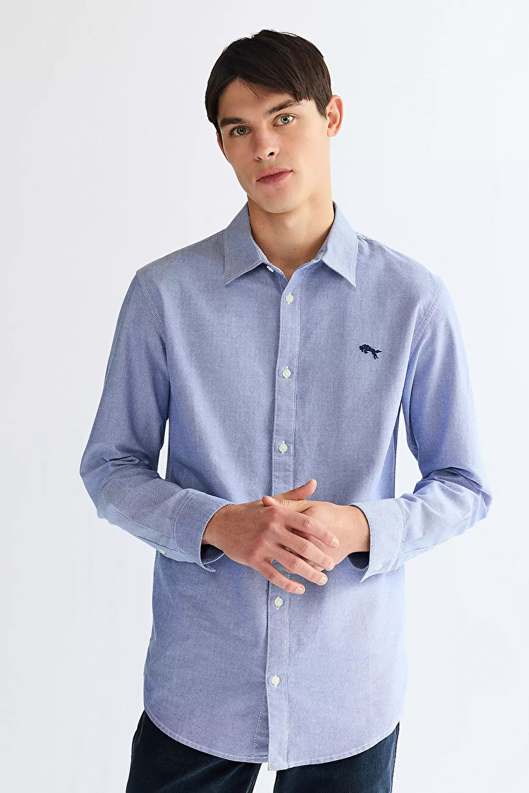 Рубашка Wrangler LS SHIRT Regular Fit (112350481) Голубой