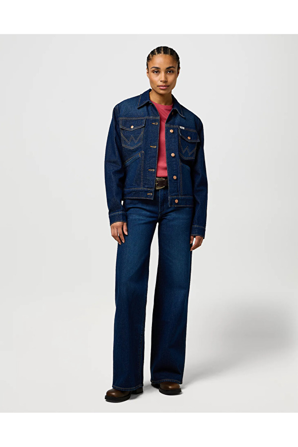 Джинси Wrangler WORLD WIDE WIDE LEG FIT (112372996) Темно-синій