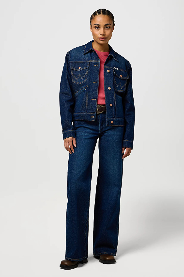 Джинси Wrangler WORLD WIDE WIDE LEG FIT (112372996) Темно-синій