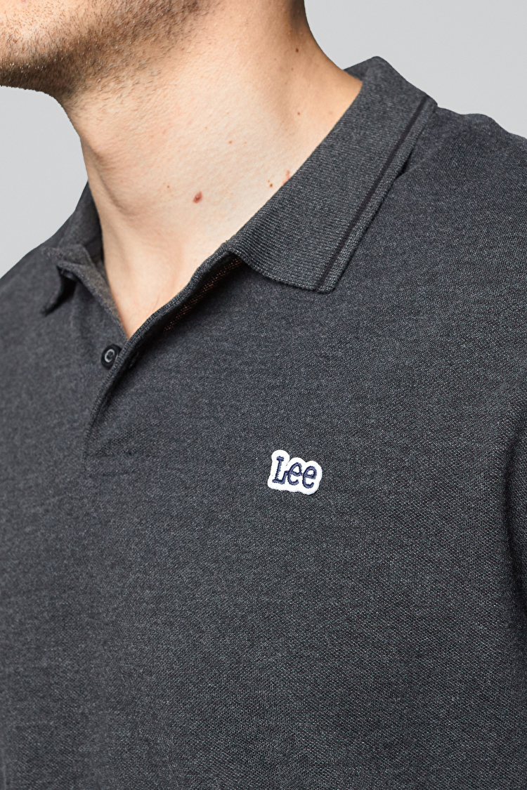 Поло LEE LS Pique Polo Regular Fit (L61VRL06) Темно-сірий