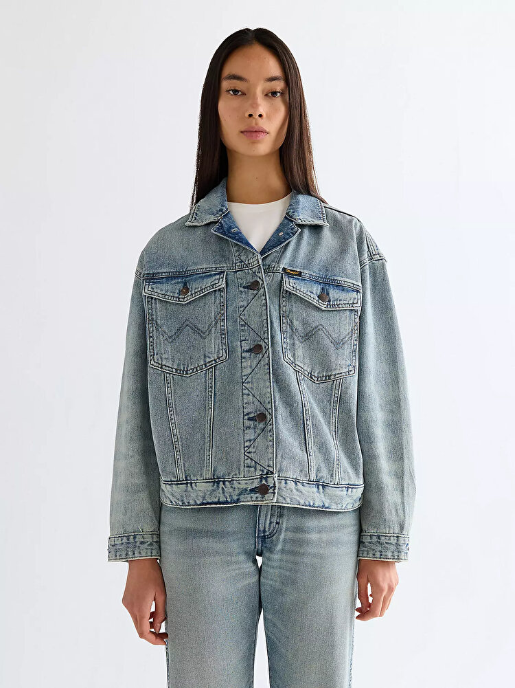Куртка Wrangler COWGIRL JACKET Relaxed Fit (112378131) Голубой