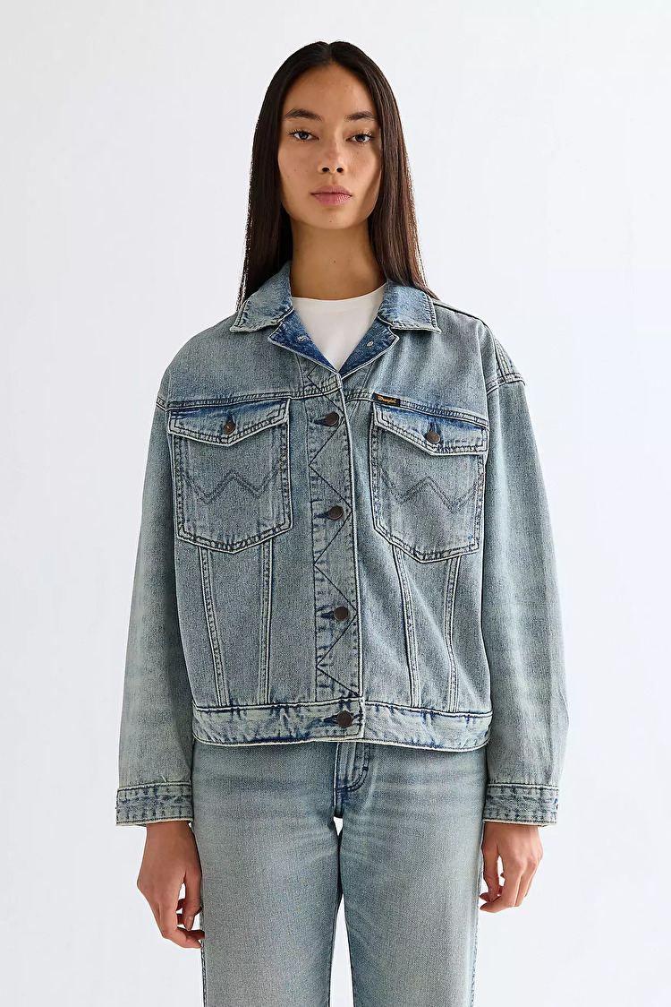 Куртка Wrangler COWGIRL JACKET Relaxed Fit (112378131) Блакитний