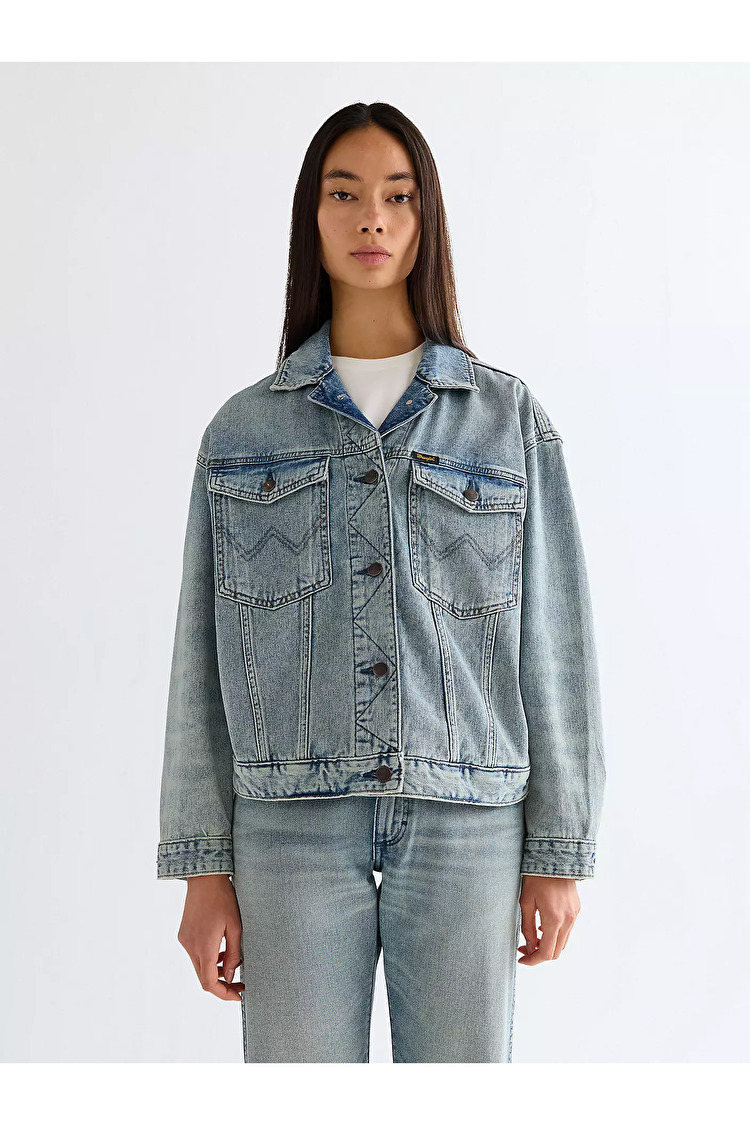 Куртка Wrangler COWGIRL JACKET Relaxed Fit (112378131) Блакитний