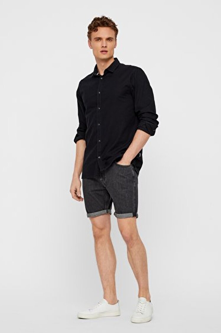 Шорты джинсовые LEE Rider Shorts Slim Fit (L73FGFSL) Черный