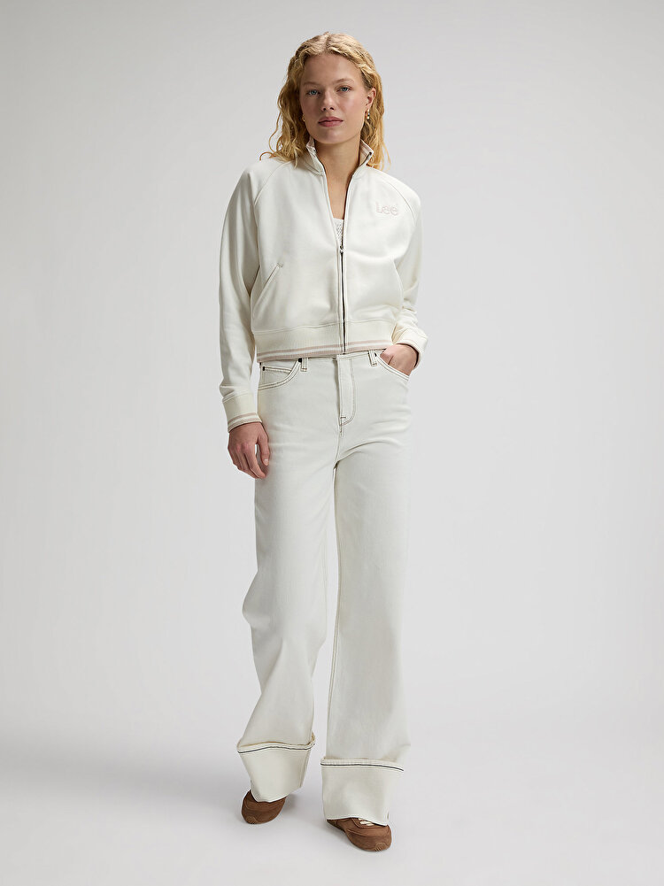 Свитшот на молнии LEE ZIP UP Relaxed Fit (112376983) Белый