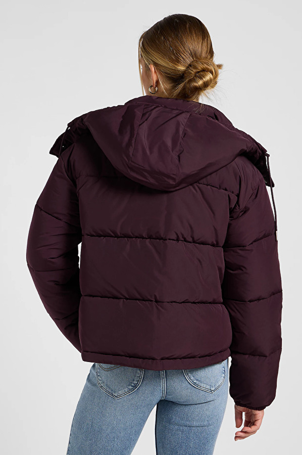 Куртка с утеплителем LEE SHORT PUFFER WITH HOOD Relaxed Fit (112372631) Фиолетовый