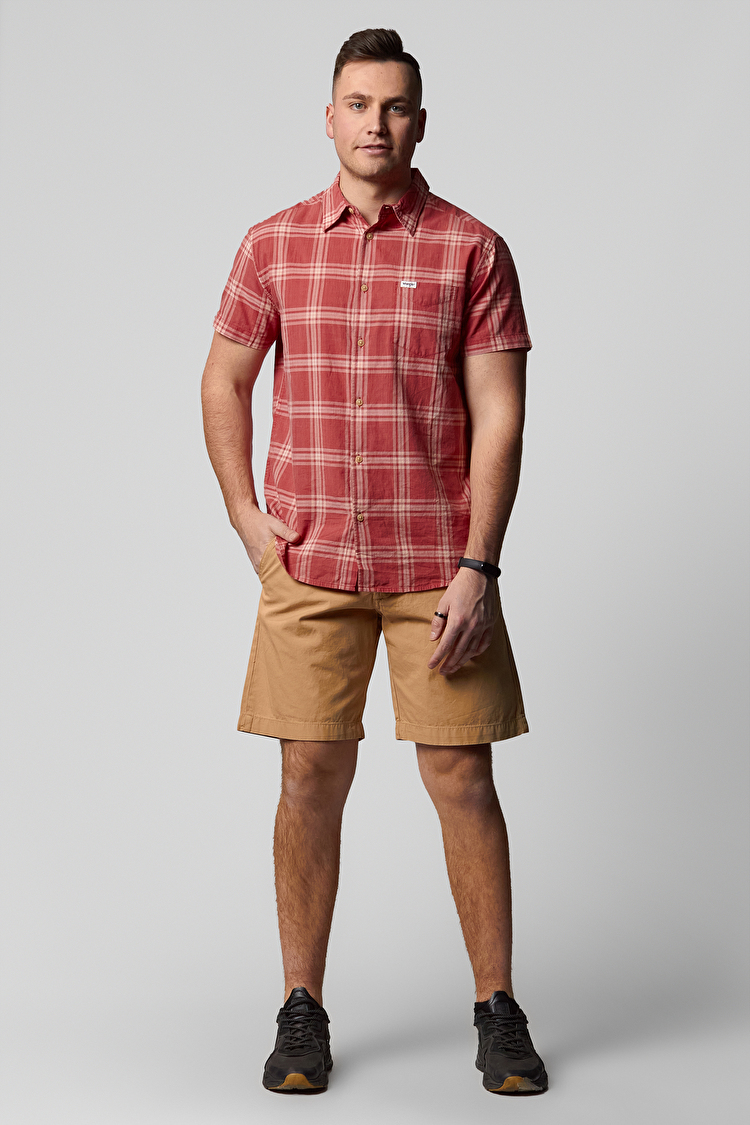 Сорочка Wrangler SS 1 PKT SHIRT Regular Fit (W5J6OEXER) Червоний