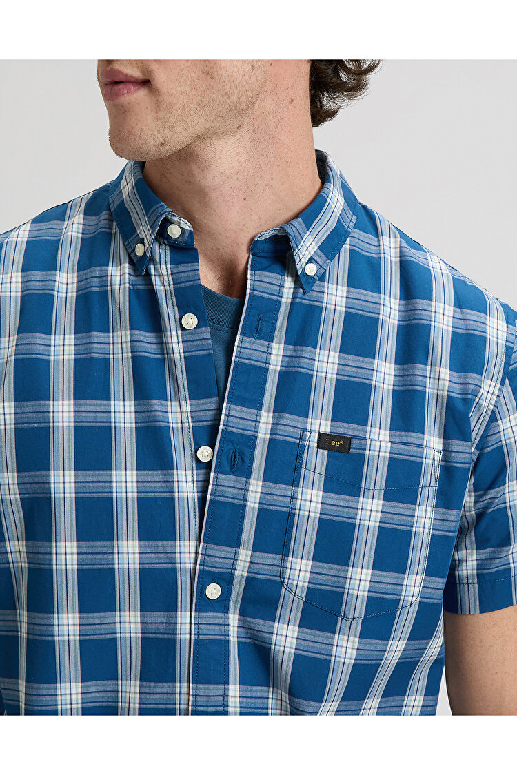 Рубашка LEE LEE BUTTON DOWN SS Regular Fit (112376549) Голубой