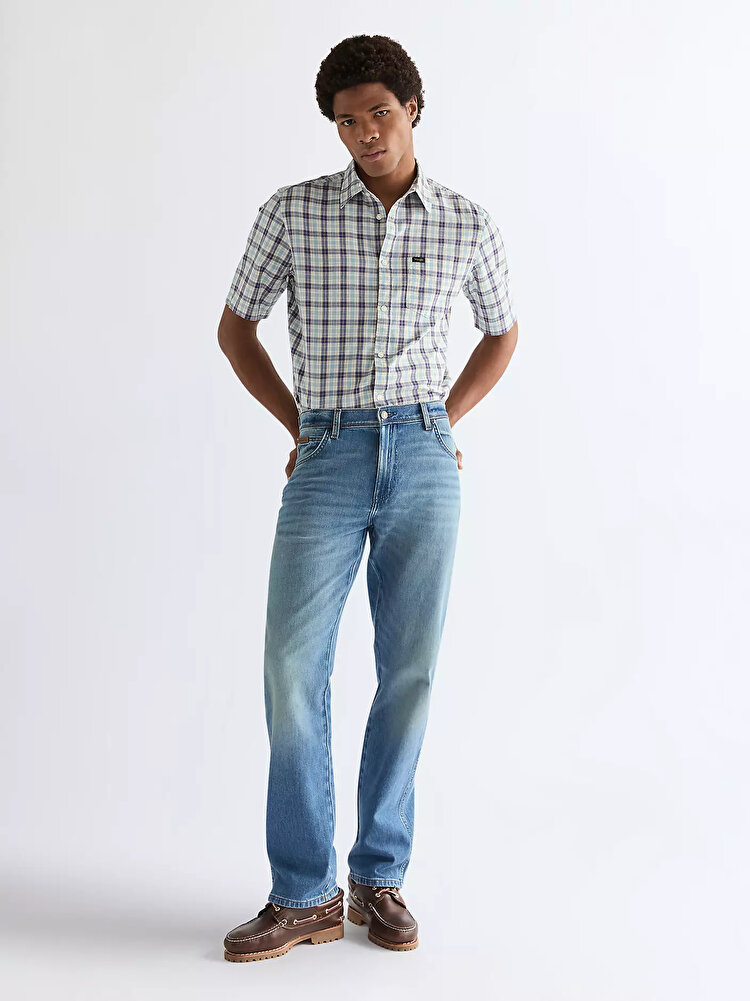 Джинси Wrangler Texas Regular Fit (112378690) Блакитний