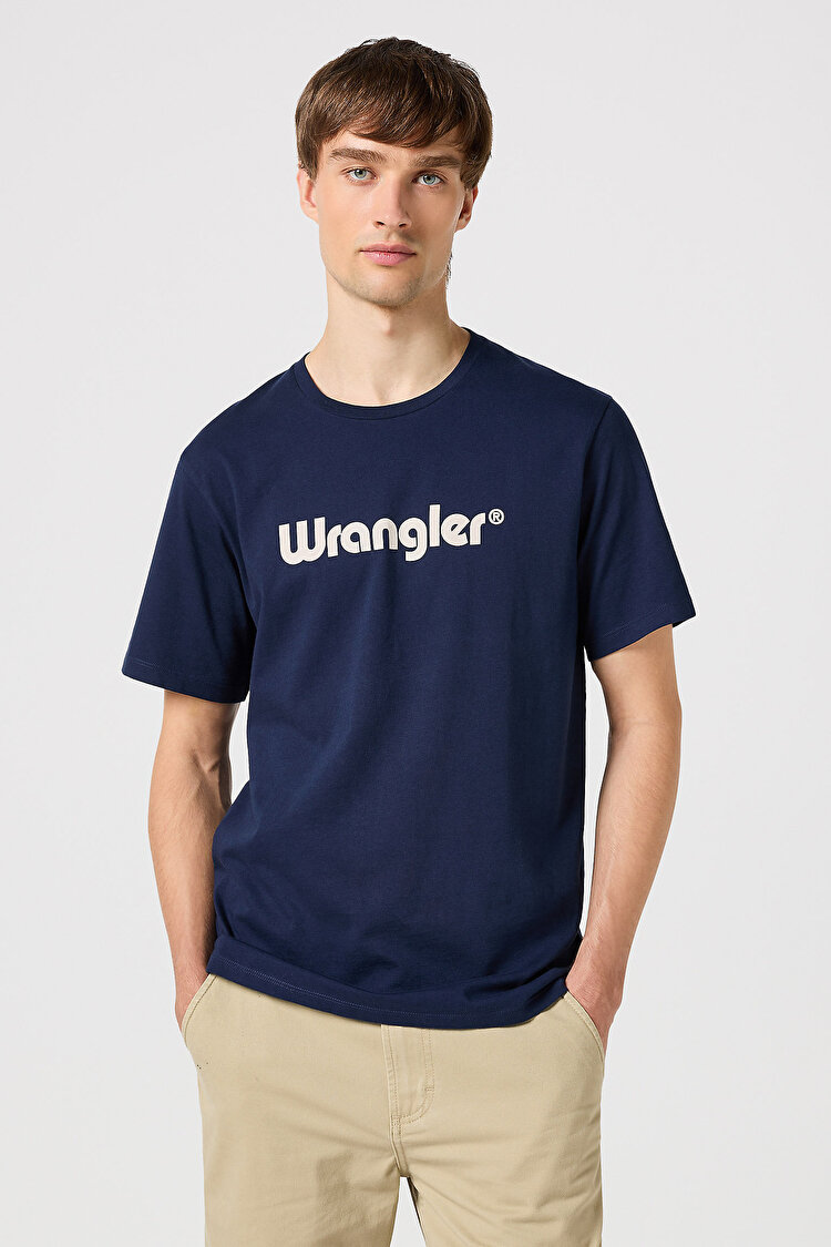 Футболка Wrangler Logo Tee (112350524) Синій
