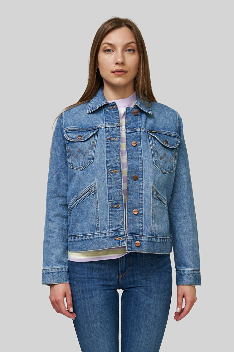 Куртка джинсова Wrangler 124WJ Icons Regular Fit (W4WJUG24L) Блакитний