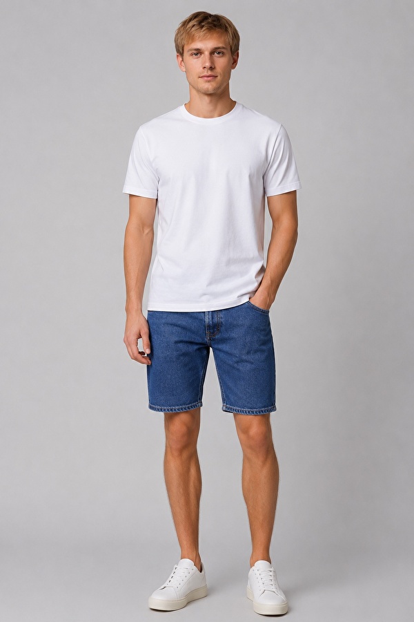 Шорти джинсові LEE Rider Shorts Regular Fit (L73FLJKL) Синій