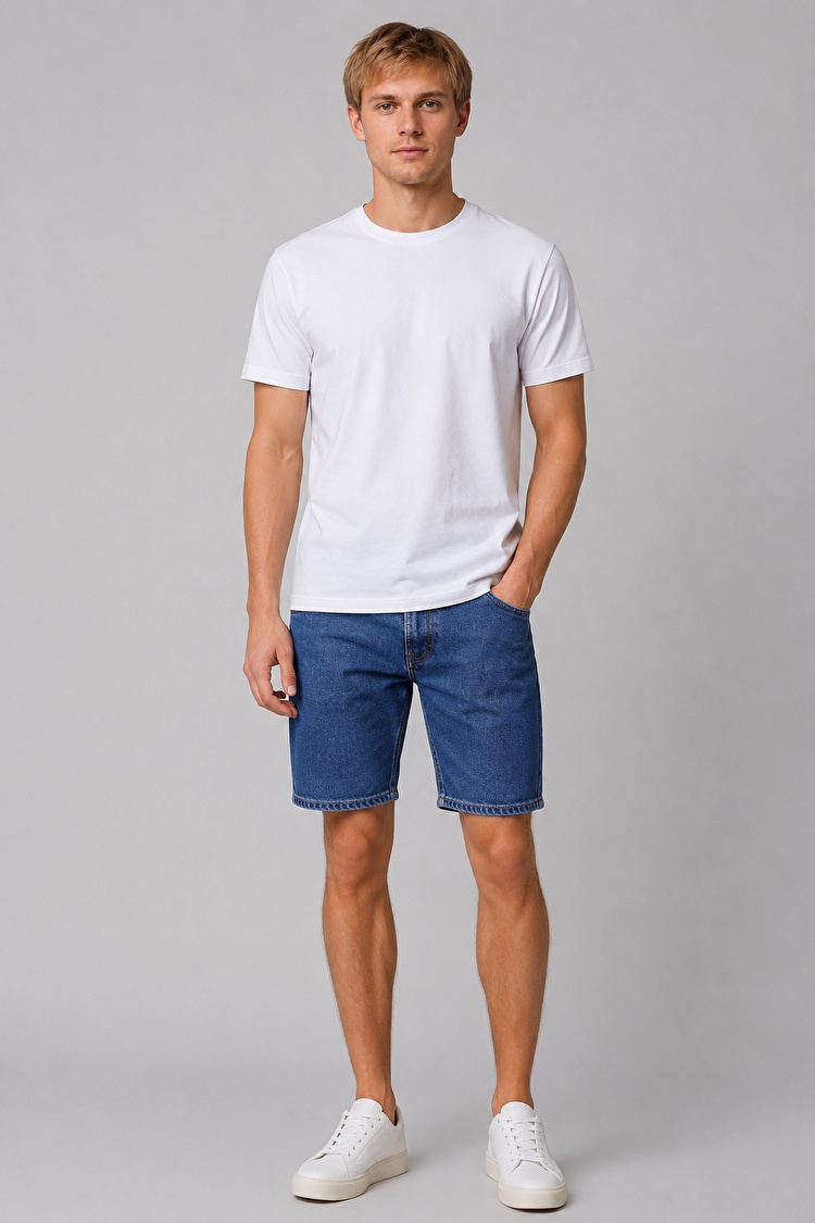 Шорти джинсові LEE Rider Shorts Regular Fit (L73FLJKL) Синій