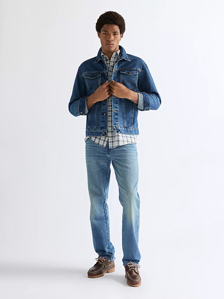 Джинси Wrangler Texas Regular Fit (112378690) Блакитний