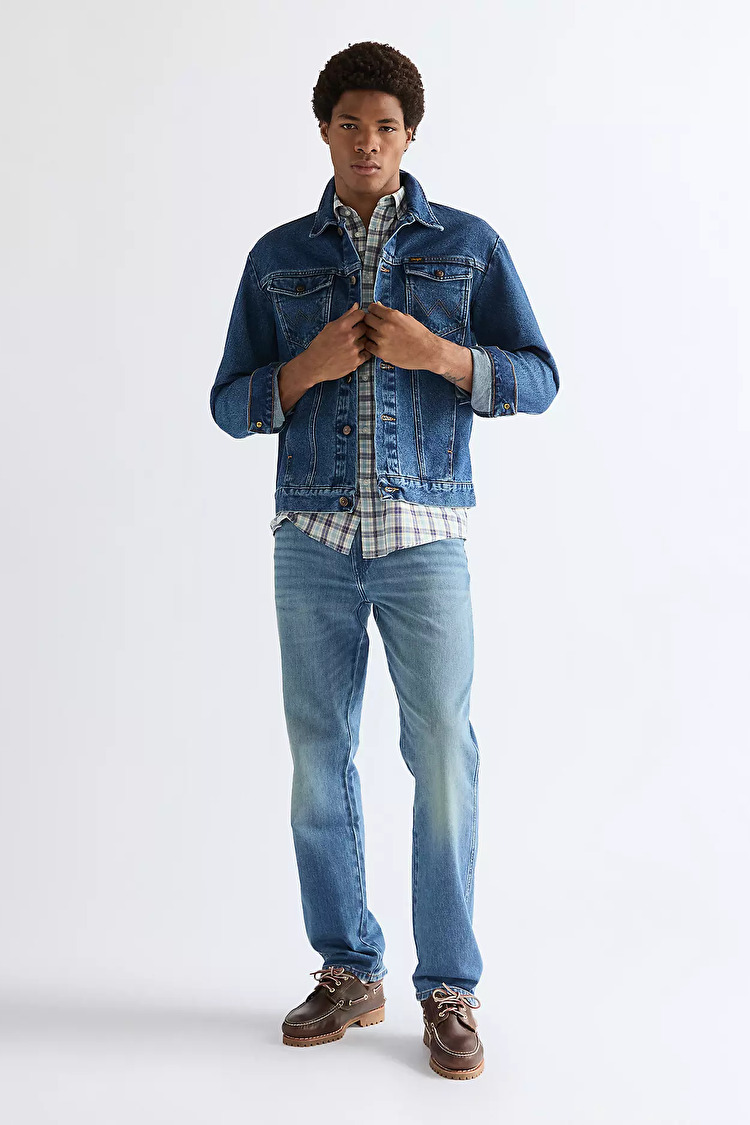 Джинси Wrangler Texas Regular Fit (112378690) Блакитний