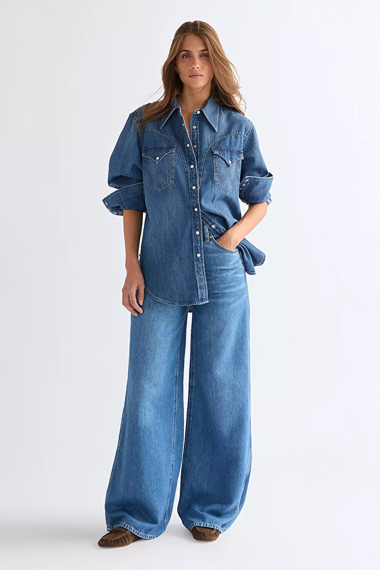 Джинси Wrangler CANYON Loose Fit (112378703) Блакитний