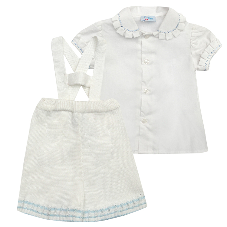 Сорочка, шорти на бретелях FOQUE Bebe (5304) Білий