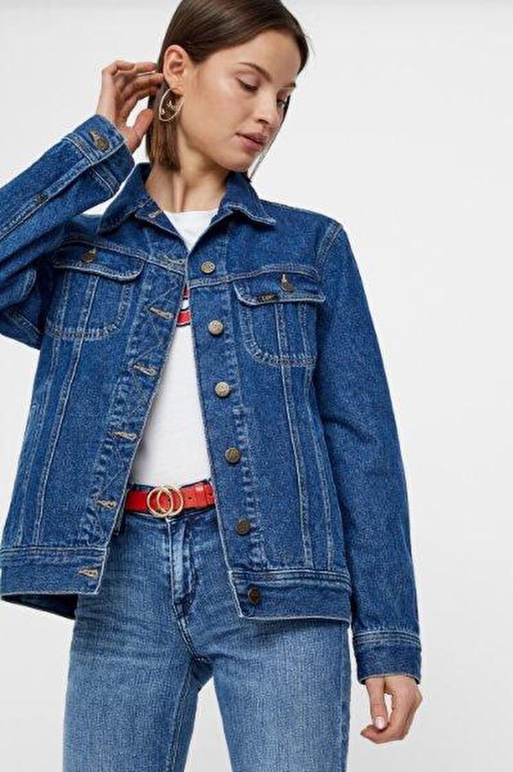 Куртка джинсова LEE Rider Jacket Slim Fit (L54PGAPT) Синій