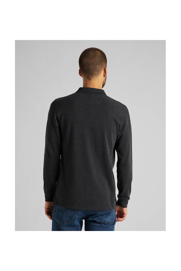 Поло LEE LS Pique Polo Regular Fit (L61VRL06) Темно-серый