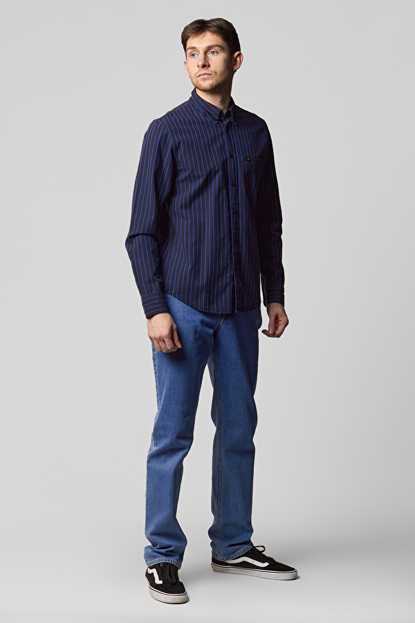 Рубашка Lee Button Down Shirt Regular Fit (L880ZMSJ) Темно-синий