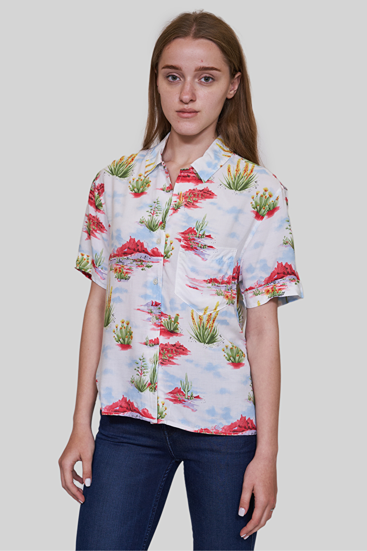 Рубашка Wrangler Cuban Shirt Slim Fit (W5247SE12) Белый