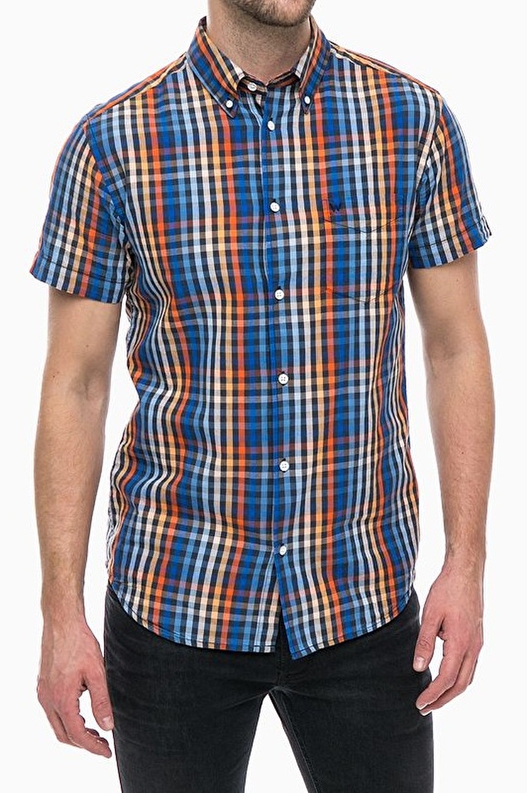 Сорочка Wrangler 1 Pocket Button Down Shirt Slim Fit (W59444MKE) Синій