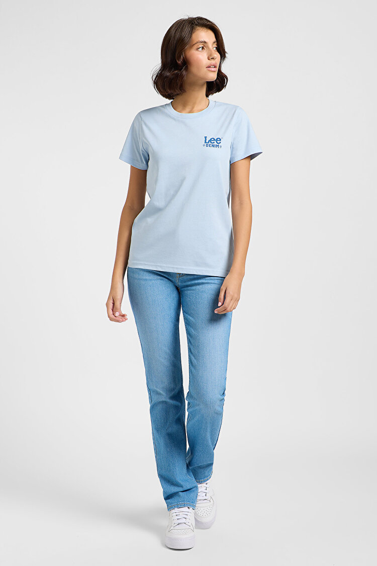 Футболка LEE Tee SHY blue (112363417) Голубой