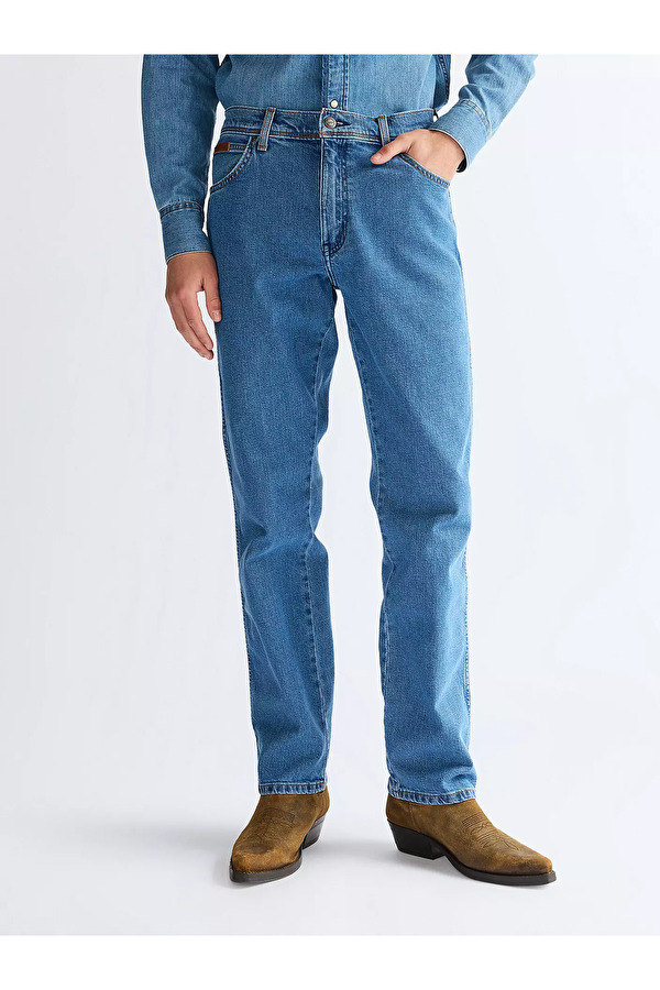 Джинси Wrangler Texas Regular Fit (112358204) Блакитний